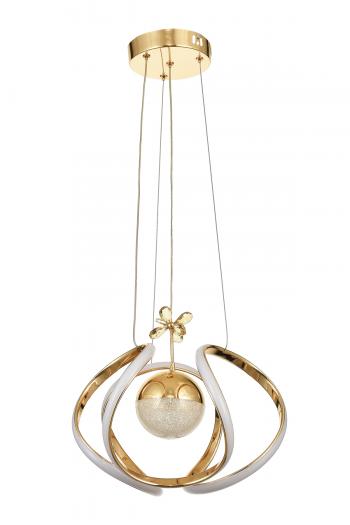 Avizemoda Vira Tekli Dimmer Kumandalı 3 Renk Ledli (Sarı-Beyaz-Gün Işığı) Modern Sarkıt Avize - Gold