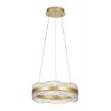 Avizemoda Toledo 40 cm Dim Kumandalı 3 Renk Ledli (Sarı-Beyaz-Gün Işığı) Modern Akrilik Avize -Sarı Yaldız
