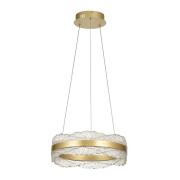 Avizemoda Toledo 40 cm Dim Kumandalı 3 Renk Ledli (Sarı-Beyaz-Gün Işığı) Modern Akrilik Avize -Sarı Yaldız
