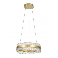 Avizemoda Toledo 40 cm Dim Kumandalı 3 Renk Ledli (Sarı-Beyaz-Gün Işığı) Modern Akrilik Avize -Sarı Yaldız