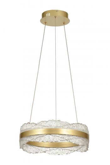 Avizemoda Toledo 40 cm Dim Kumandalı 3 Renk Ledli (Sarı-Beyaz-Gün Işığı) Modern Akrilik Avize -Sarı Yaldız