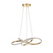 Avizemoda Larin 50 cm Dimmer Kumandalı 3 Renk Ledli (Sarı-Beyaz-Gün Işığı) Modern Sarkıt Avize - Gold