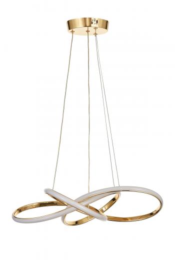 Avizemoda Larin 50 cm Dimmer Kumandalı 3 Renk Ledli (Sarı-Beyaz-Gün Işığı) Modern Sarkıt Avize - Gold