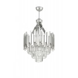 Avizemoda Sima 40 Cm'lik Kristal Cam Taşlı Lüks Avize - (gümüş Yaldız)