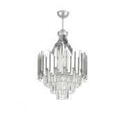 Avizemoda Sima 40 Cm'lik Kristal Cam Taşlı Lüks Avize - (gümüş Yaldız)