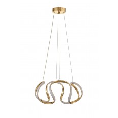 Avizemoda Rumi 35 cm Dimmer Kumandalı 3 Renk Ledli (Sarı-Beyaz-Gün Işığı) Modern Sarkıt Avize - Gold