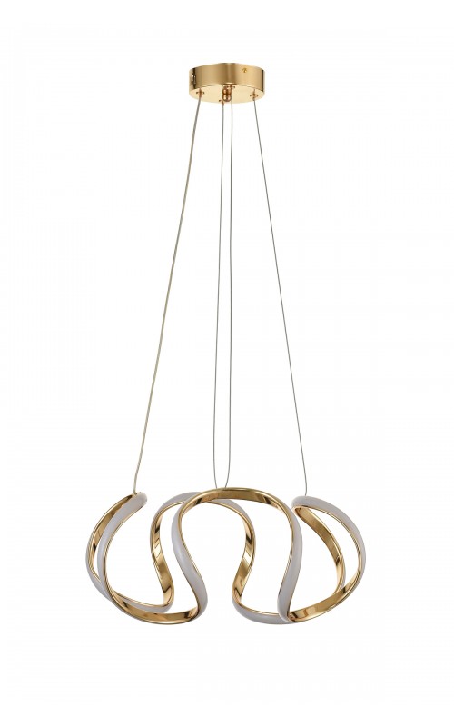 Avizemoda Rumi 35 cm Dimmer Kumandalı 3 Renk Ledli (Sarı-Beyaz-Gün Işığı) Modern Sarkıt Avize - Gold