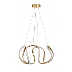 Avizemoda Rumi 50 cm Dimmer Kumandalı 3 Renk Ledli (Sarı-Beyaz-Gün Işığı) Modern Sarkıt Avize - Gold