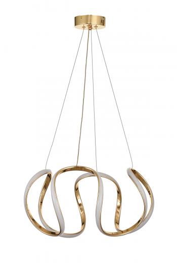 Avizemoda Rumi 50 cm Dimmer Kumandalı 3 Renk Ledli (Sarı-Beyaz-Gün Işığı) Modern Sarkıt Avize - Gold