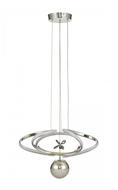 Avizemoda Felin Tekli Dimmer Kumandalı 3 Renk Ledli (Sarı-Beyaz-Gün Işığı) Modern Sarkıt Avize - Krom