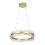 Avizemoda Toledo 50 cm Dim Kumandalı 3 Renk Ledli (Sarı-Beyaz-Gün Işığı) Modern Akrilik Avize -Sarı Yaldız