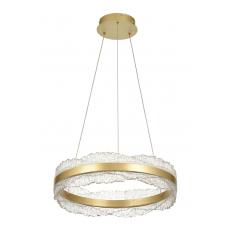 Avizemoda Toledo 50 cm Dim Kumandalı 3 Renk Ledli (Sarı-Beyaz-Gün Işığı) Modern Akrilik Avize -Sarı Yaldız