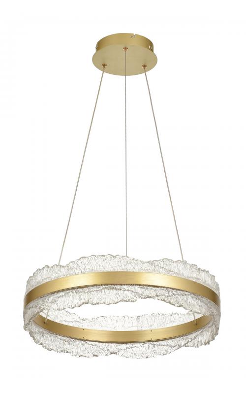 Avizemoda Toledo 50 cm Dim Kumandalı 3 Renk Ledli (Sarı-Beyaz-Gün Işığı) Modern Akrilik Avize -Sarı Yaldız