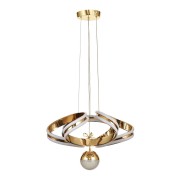 Avizemoda Salvo 50 cm Tekli Dimmer Kumandalı 3 Renk Ledli (Sarı-Beyaz-Gün Işığı) Modern Sarkıt Avize - Gold