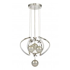 Avizemoda Vira 4'Lü Dimmer Kumandalı 3 Renk Ledli (Sarı-Beyaz-Gün Işığı) Modern Sarkıt Avize - Krom