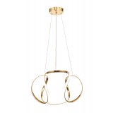 Avizemoda Vira 50 cm Dimmer Kumandalı 3 Renk Ledli (Sarı-Beyaz-Gün Işığı) Modern Sarkıt Avize - Gold