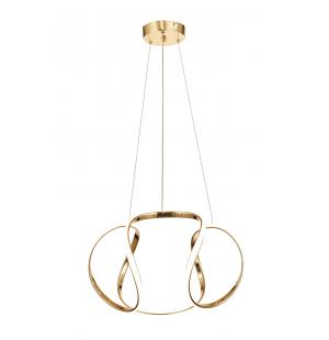 Avizemoda Vira 50 cm Dimmer Kumandalı 3 Renk Ledli (Sarı-Beyaz-Gün Işığı) Modern Sarkıt Avize - Gold