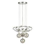 Avizemoda Felin 4'Lü Dimmer Kumandalı 3 Renk Ledli (Sarı-Beyaz-Gün Işığı) Modern Sarkıt Avize - Krom