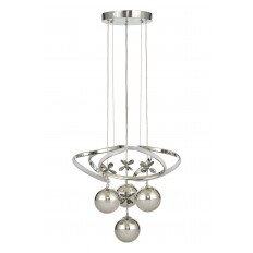 Avizemoda Felin 4'Lü Dimmer Kumandalı 3 Renk Ledli (Sarı-Beyaz-Gün Işığı) Modern Sarkıt Avize - Krom