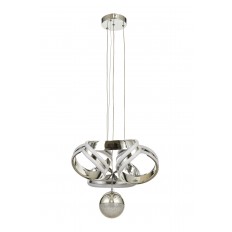 Avizemoda Salvo 35 cm Tekli Dimmer Kumandalı 3 Renk Ledli (Sarı-Beyaz-Gün Işığı) Modern Sarkıt Avize - Krom