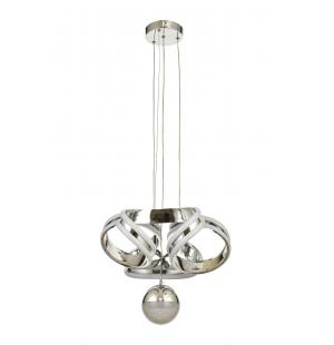 Avizemoda Salvo 35 cm Tekli Dimmer Kumandalı 3 Renk Ledli (Sarı-Beyaz-Gün Işığı) Modern Sarkıt Avize - Krom