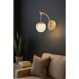 Avizemoda Milly Aplik 3 Renk Ledli (SARI-BEYAZ-GÜN IŞIĞI) Modern Akrilik Duvar Apliği -gold