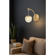 Avizemoda Milly Aplik 3 Renk Ledli (SARI-BEYAZ-GÜN IŞIĞI) Modern Akrilik Duvar Apliği -gold