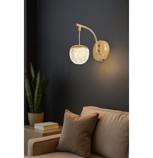 Avizemoda Milly Aplik 3 Renk Ledli (SARI-BEYAZ-GÜN IŞIĞI) Modern Akrilik Duvar Apliği -gold