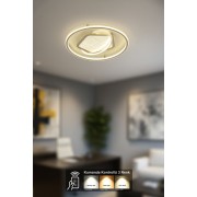 Avizemoda Pirlo Daire 3 Renk Ledli (SARI-BEYAZ-GÜN IŞIĞI) Kumandalı Modern Akrilik Plafonyer Armatür