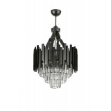 Avizemoda Sima 40 Cm'lik Kristal Cam Taşlı Lüks Avize - (Siyah Renk)