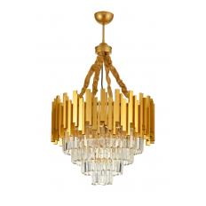 Avizemoda Sima 50 Cm'lik Kristal Cam Taşlı Lüks Avize - (sarı Yaldız)