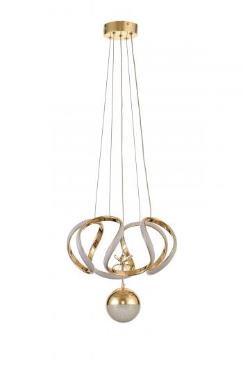 Avizemoda Rumi Tekli Dimmer Kumandalı 3 Renk Ledli (Sarı-Beyaz-Gün Işığı) Modern Sarkıt Avize - Gold