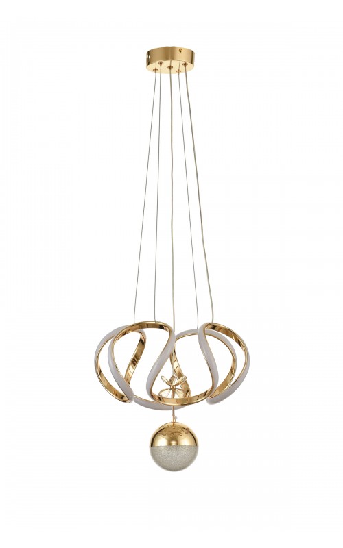 Avizemoda Rumi Tekli Dimmer Kumandalı 3 Renk Ledli (Sarı-Beyaz-Gün Işığı) Modern Sarkıt Avize - Gold