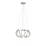 Avizemoda Rumi 35 cm Dimmer Kumandalı 3 Renk Ledli (Sarı-Beyaz-Gün Işığı) Modern Sarkıt Avize - Krom