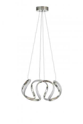 Avizemoda Rumi 35 cm Dimmer Kumandalı 3 Renk Ledli (Sarı-Beyaz-Gün Işığı) Modern Sarkıt Avize - Krom