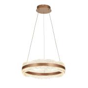 Avizemoda Toledo 50 cm Dim Kumandalı 3 Renk Ledli (Sarı-Beyaz-Gün Işığı) Modern Akrilik Avize -Light Brown