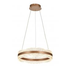 Avizemoda Toledo 50 cm Dim Kumandalı 3 Renk Ledli (Sarı-Beyaz-Gün Işığı) Modern Akrilik Avize -Light Brown