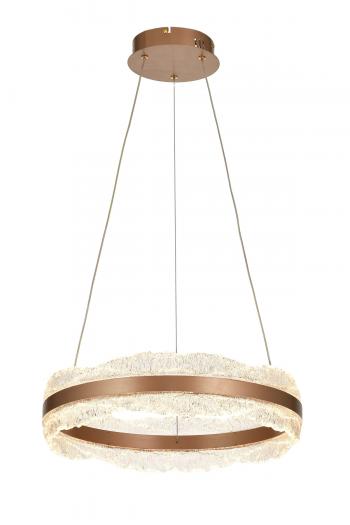 Avizemoda Toledo 50 cm Dim Kumandalı 3 Renk Ledli (Sarı-Beyaz-Gün Işığı) Modern Akrilik Avize -Light Brown