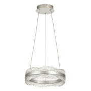 Avizemoda Toledo 40 cm Dim Kumandalı 3 Renk Ledli (Sarı-Beyaz-Gün Işığı) Modern Akrilik Avize -Silver