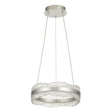 Avizemoda Toledo 40 cm Dim Kumandalı 3 Renk Ledli (Sarı-Beyaz-Gün Işığı) Modern Akrilik Avize -Silver