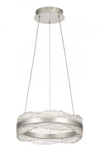 Avizemoda Toledo 40 cm Dim Kumandalı 3 Renk Ledli (Sarı-Beyaz-Gün Işığı) Modern Akrilik Avize -Silver