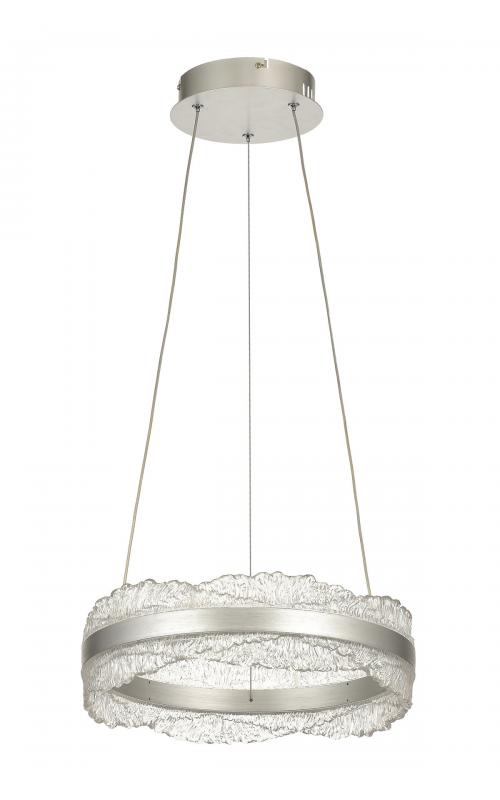 Avizemoda Toledo 40 cm Dim Kumandalı 3 Renk Ledli (Sarı-Beyaz-Gün Işığı) Modern Akrilik Avize -Silver