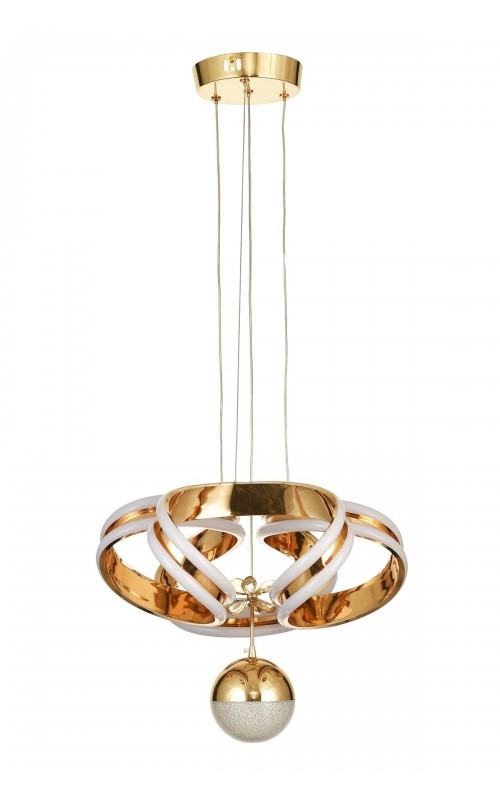 Avizemoda Salvo 35 cm Tekli Dimmer Kumandalı 3 Renk Ledli (Sarı-Beyaz-Gün Işığı) Modern Sarkıt Avize - Gold