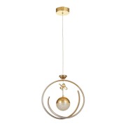 Avizemoda Luka Tekli Dimmer Kumandalı 3 Renk Ledli (Sarı-Beyaz-Gün Işığı) Modern Sarkıt Avize - Gold