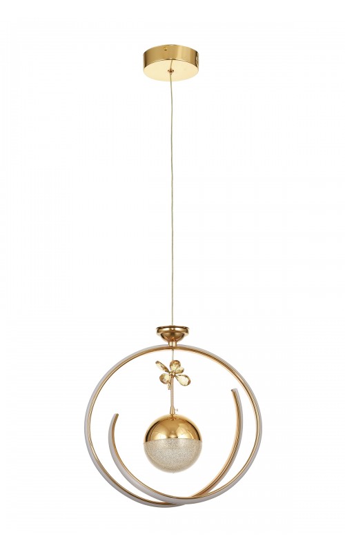 Avizemoda Luka Tekli Dimmer Kumandalı 3 Renk Ledli (Sarı-Beyaz-Gün Işığı) Modern Sarkıt Avize - Gold