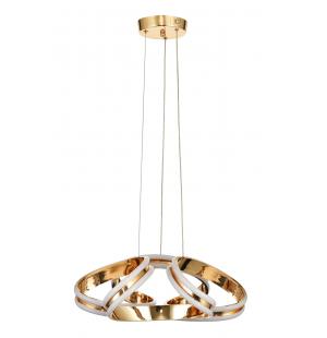 Avizemoda Salvo 50 cm Dimmer Kumandalı 3 Renk Ledli (Sarı-Beyaz-Gün Işığı) Modern Sarkıt Avize - Gold