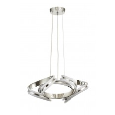 Avizemoda Salvo 50 cm Dimmer Kumandalı 3 Renk Ledli (Sarı-Beyaz-Gün Işığı) Modern Sarkıt Avize - Krom