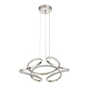Avizemoda Felin 50 cm Dimmer Kumandalı 3 Renk Ledli (Sarı-Beyaz-Gün Işığı) Modern Sarkıt Avize - Krom
