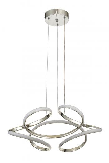 Avizemoda Felin 50 cm Dimmer Kumandalı 3 Renk Ledli (Sarı-Beyaz-Gün Işığı) Modern Sarkıt Avize - Krom