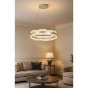 Avizemoda Toledo 50 cm Dim Kumandalı 3 Renk Ledli (Sarı-Beyaz-Gün Işığı) Modern Akrilik Avize -Silver